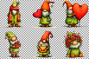 Whimsical Valentine Day Gnome Clipar, an Illustration by Sublimation Artist (Thumbnail 4 of 6)