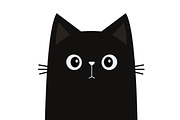 Cute funny cat. Yellow eyes. Vector, an Animal Illustration by Worldofvector (Thumbnail 2 of 2)