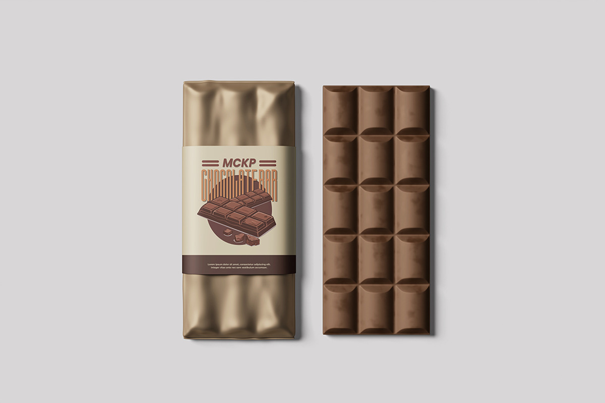 Editable Chocolate Bar Mockup, an Advertising Mockup by bimockup (Photo 2 of 6)