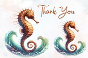 Seahorse Watercolor ClipArt's, an Illustration by RobertsArt (Thumbnail 7 of 7)
