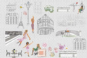 Paris set with a fashion girl., a Decorative Illustration by Laifalight (Thumbnail 3 of 3)