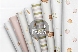 Cute Farm Animal Patterns for Kids, a Pattern Graphic by vatrushkaprint_store