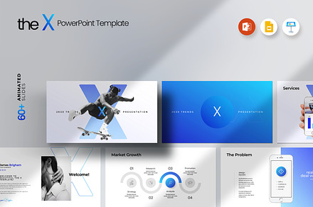 The X - Powerpoint Template, a Presentation Template by creathrivestudio