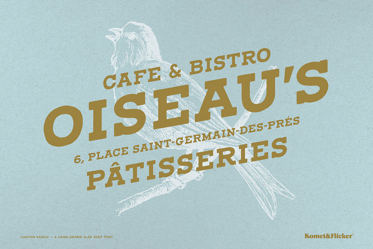 Canyon Ranch - A Hand-Drawn Font, a Slab Serif Font by Komet & Flicker (Photo 14 of 15)