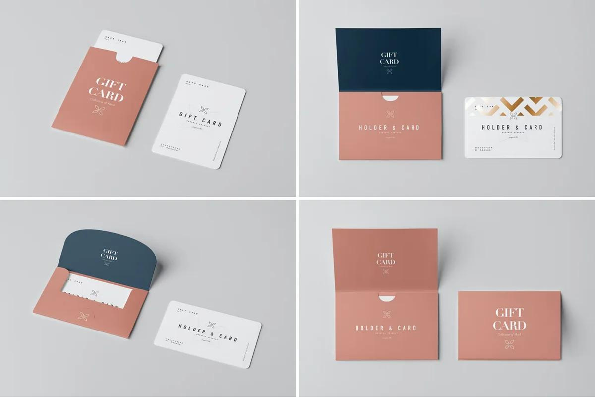 Holder & Card Mock-Up, a Packaging Mockup by BLISS DESIGN