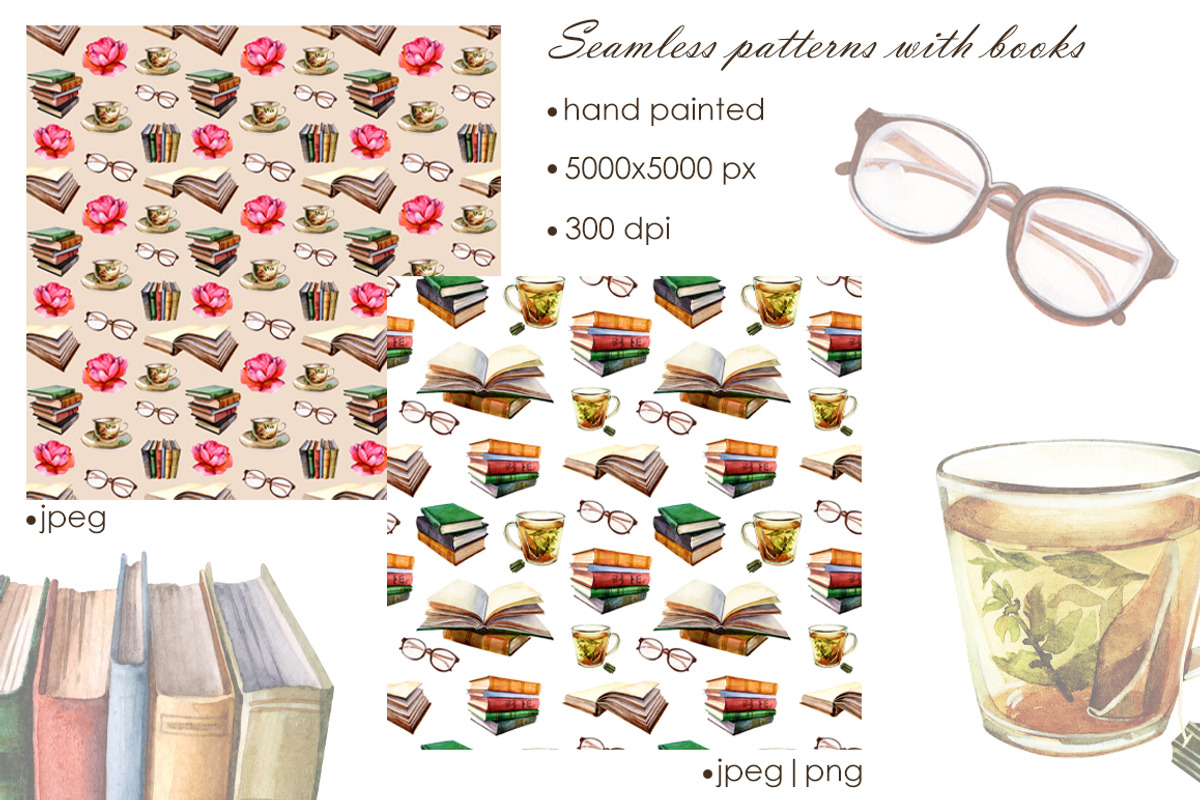 Books watercolor set, an Object Illustration by Olha Urdeichuk (Photo 6 of 9)