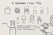 Makeup Essentials | Whimsical Sketch, an Object Illustration by Artalia (Thumbnail 4 of 5)