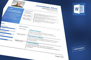 First Resume CV Docx Template