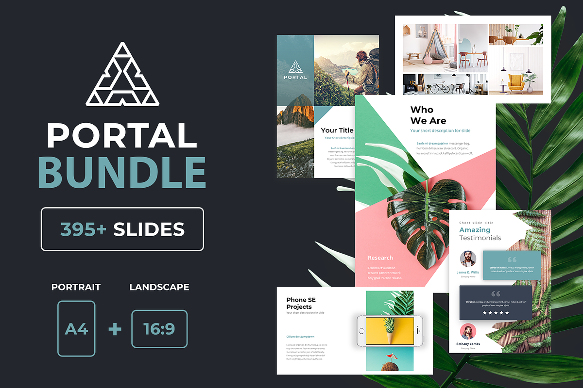 Portal Modern Template Bundle, a Presentation Template by Reshapely (Photo 1 of 36)