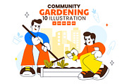 10 Community Gardening Illustration, an Object Illustration by denayunebgt (Thumbnail 1 of 4)