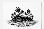 50 Tropical Palm Island Silhouette, an Empty State Illustration by Amazin_art (Thumbnail 36 of 41)