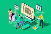 Business Isometric Web Illustrations, a Templates & Theme by alexdndz (Thumbnail 7 of 21)