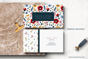 Scandinavian Folk Floral Collection