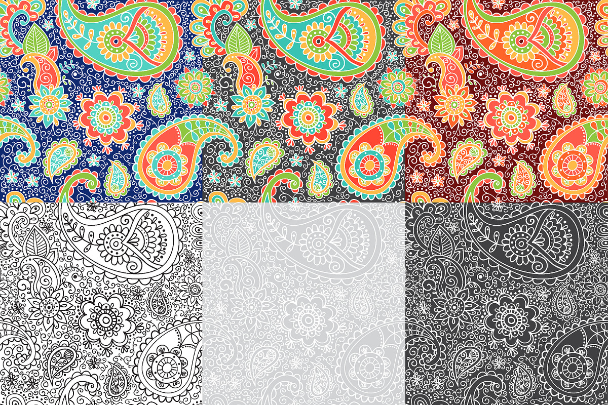 Indian patterns in Vector and JPEG preview 2
