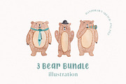 Watercolor Bears, an Illustration by liebe.erika - Papeterie (Thumbnail 1 of 4)