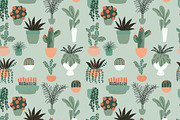 House plants Illustrations & Pattern, a Pattern Graphic by Blue Lela Design (Thumbnail 7 of 9)