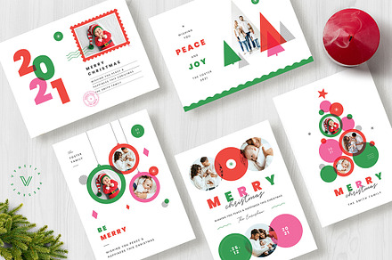 Simple Christmas/ Holiday Photo Card, a Card Template by Vynetta