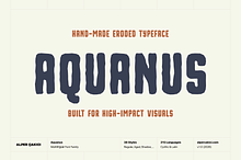 Aquanus - Bold Eroded Font Family
