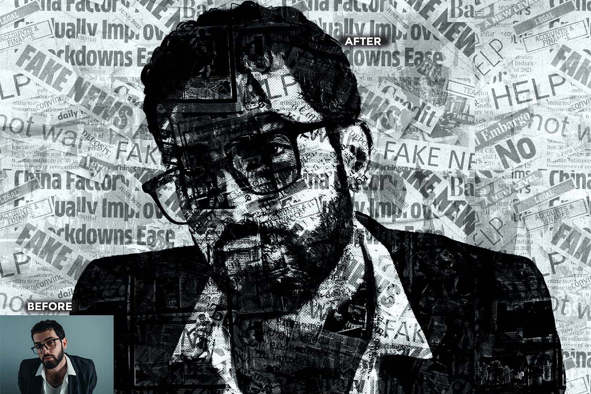NEWSPRINT ARTIST FX — Ps Action, an Action Add-On by Studio Retouch (Photo 3 of 11)