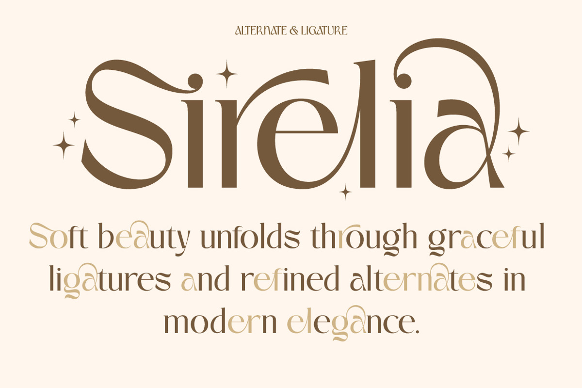 Sirelia – Modern Elegant Serif Typef, a Font by kangfont Studio (Photo 6 of 9)