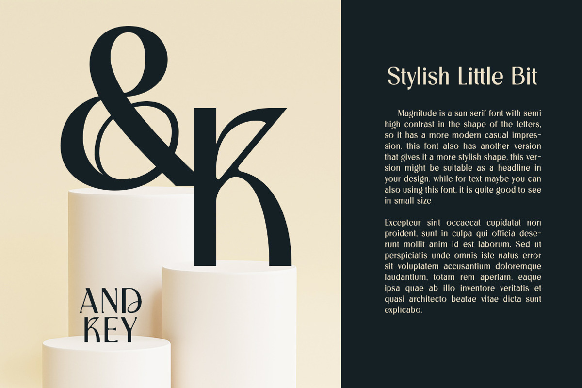 Magnitude - Stylish Sans Serif, a Font by Letterhend Studio (Photo 5 of 10)