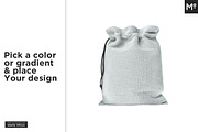 Drawstring / Burlap Jute Bag Mock-up, a Packaging Mockup by Mocca Mockups Store (Thumbnail 7 of 11)