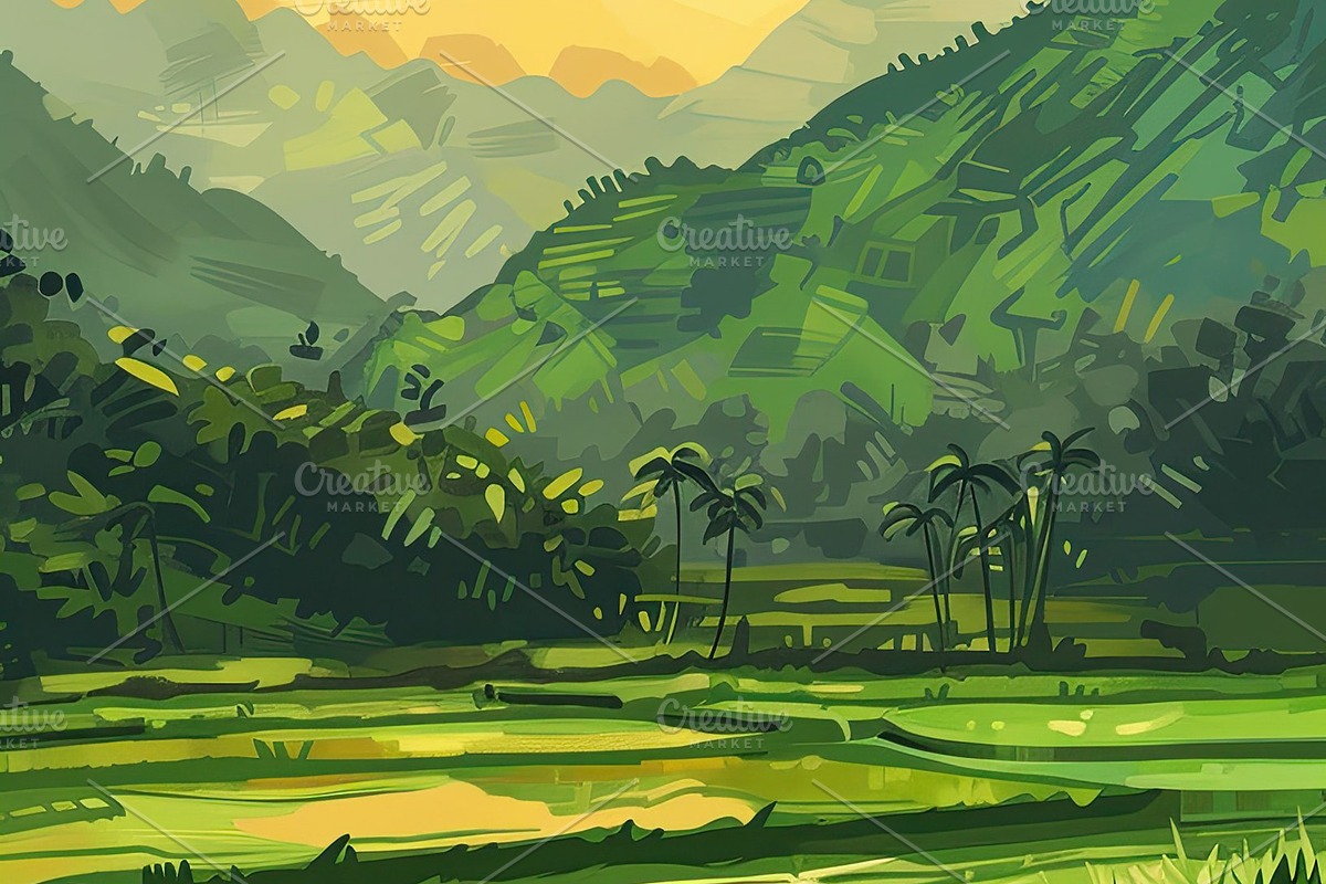 Golden Rice Field at Sunset, a Photo by LOGOCREATIVE (Photo 12 of 27)