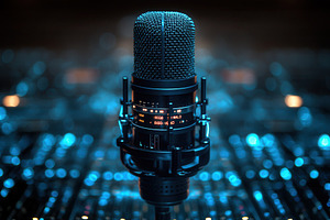 Professional microphone on mixing co, a Photo by Tanuart