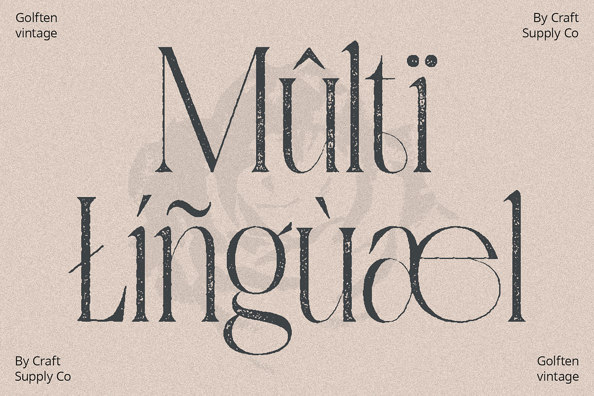 Golften Vintage, a Serif Font by Craft Supply Co. (Photo 5 of 8)