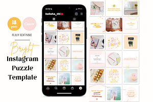 Bright Instagram Puzzle Canva