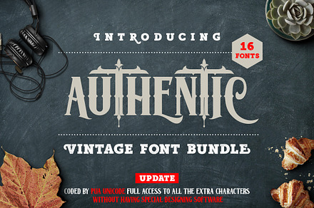 Authentic Vintage Fonts Bundle
