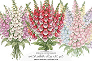 Whimsical Easter Foxglove Clipart, an Illustration by GatewayDesign (Thumbnail 1 of 5)