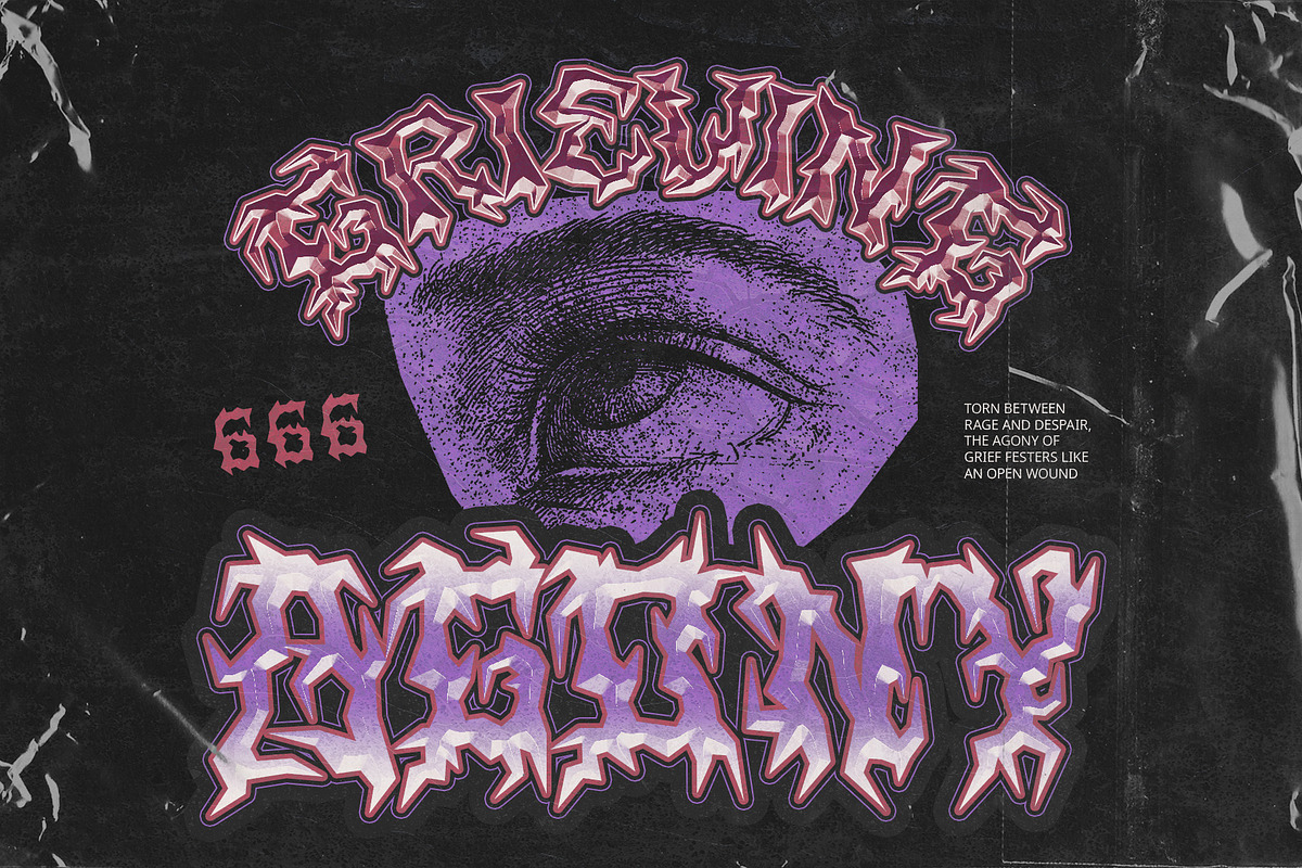CS Gulper – Black Metal Font, a Blackletter Font by Craft Supply Co. (Photo 3 of 8)