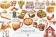 Cottagecore Fall Clipart, an Illustration by Design Market (Thumbnail 1 of 5)