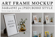 Small Art Showing frame mockup | PSD, a Print Template by Nurlan's shop (Thumbnail 1 of 3)