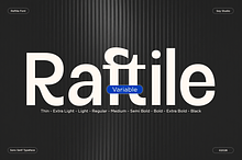 Raftile – Variable Sans Serif Family