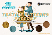 Textile Patterns Factory Procreate, a Brush Add-On by Eliza Moreno Illustration (Thumbnail 1 of 3)