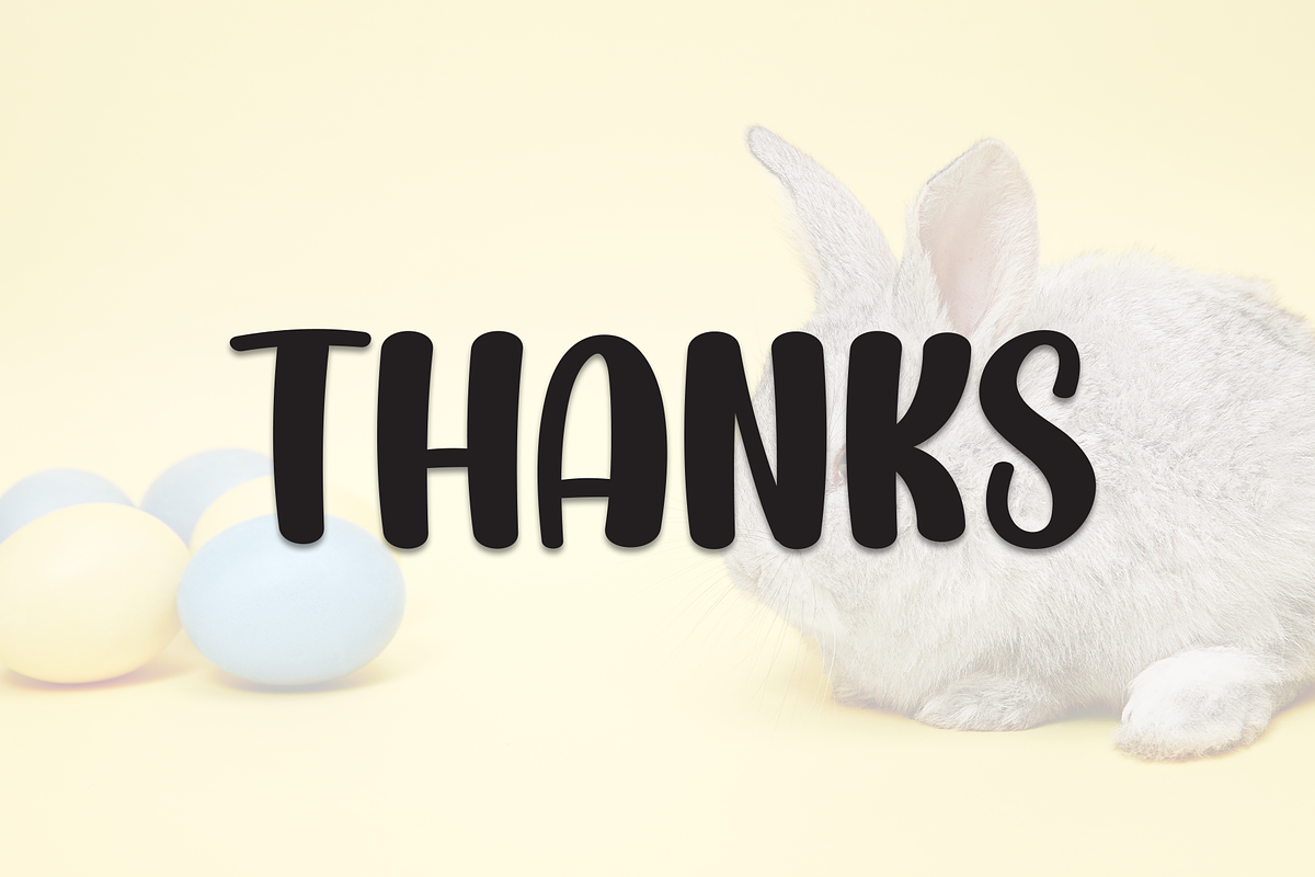 Easter Bunny | Script Font, a Script Font by Scratchones (Photo 8 of 8)