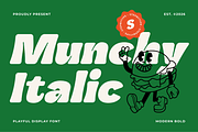 Munchy Italic, a Sans Serif Font by Brand_Hero (Thumbnail 1 of 13)