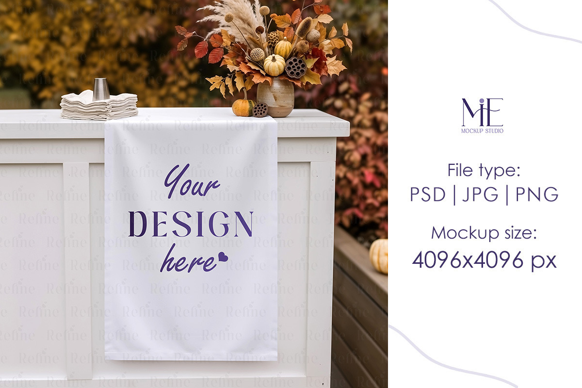 Linen Wedding Sign Mockup Banner, a Merchandise Mockup by Mie Mockup Studio (Photo 2 of 5)