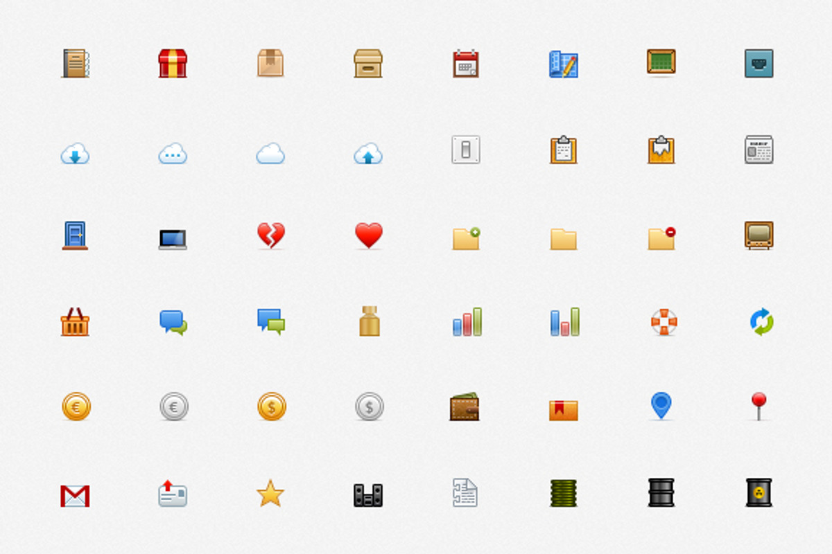 colored set of small marvelous icons, an Icon by akterpnd