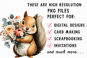 Valentine Squirrel With Flowers PNG, an Illustration by Libby Wishes (Thumbnail 4 of 6)