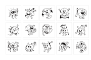 Cute Brain Icons, a Solid Icon by Prosymbols (Thumbnail 6 of 6)