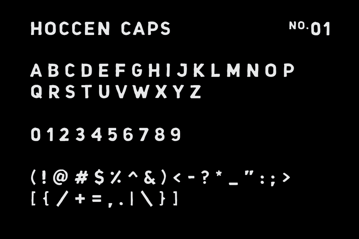 HOCCEN CAPS Display Font preview 3