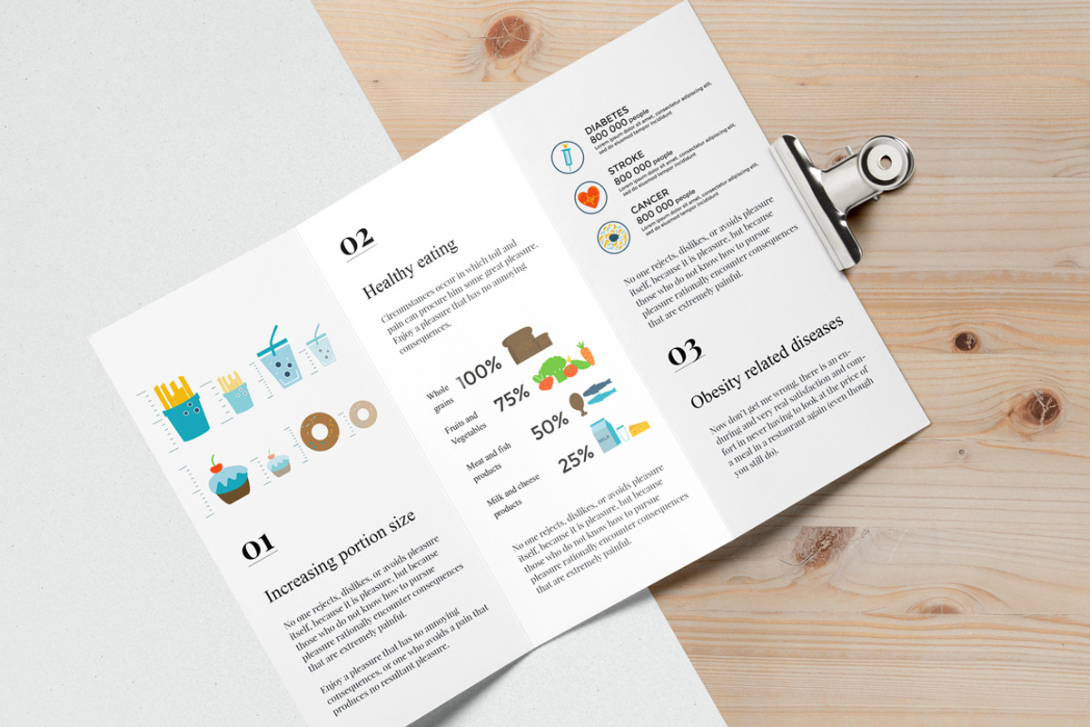 Obesity Infographics templates, a Food Illustration by UTM Studio (Photo 2 of 7)