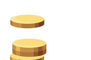 Stacked gold coins with one, a Finance Illustration by Things for designers (Thumbnail 3 of 3)