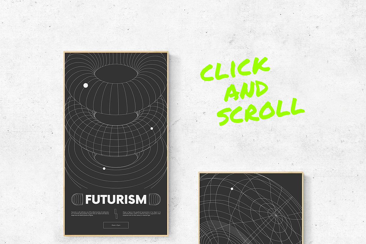 Posters with wireframes shapes | 1, a Graphic by MaximGertsen (Photo 2 of 6)