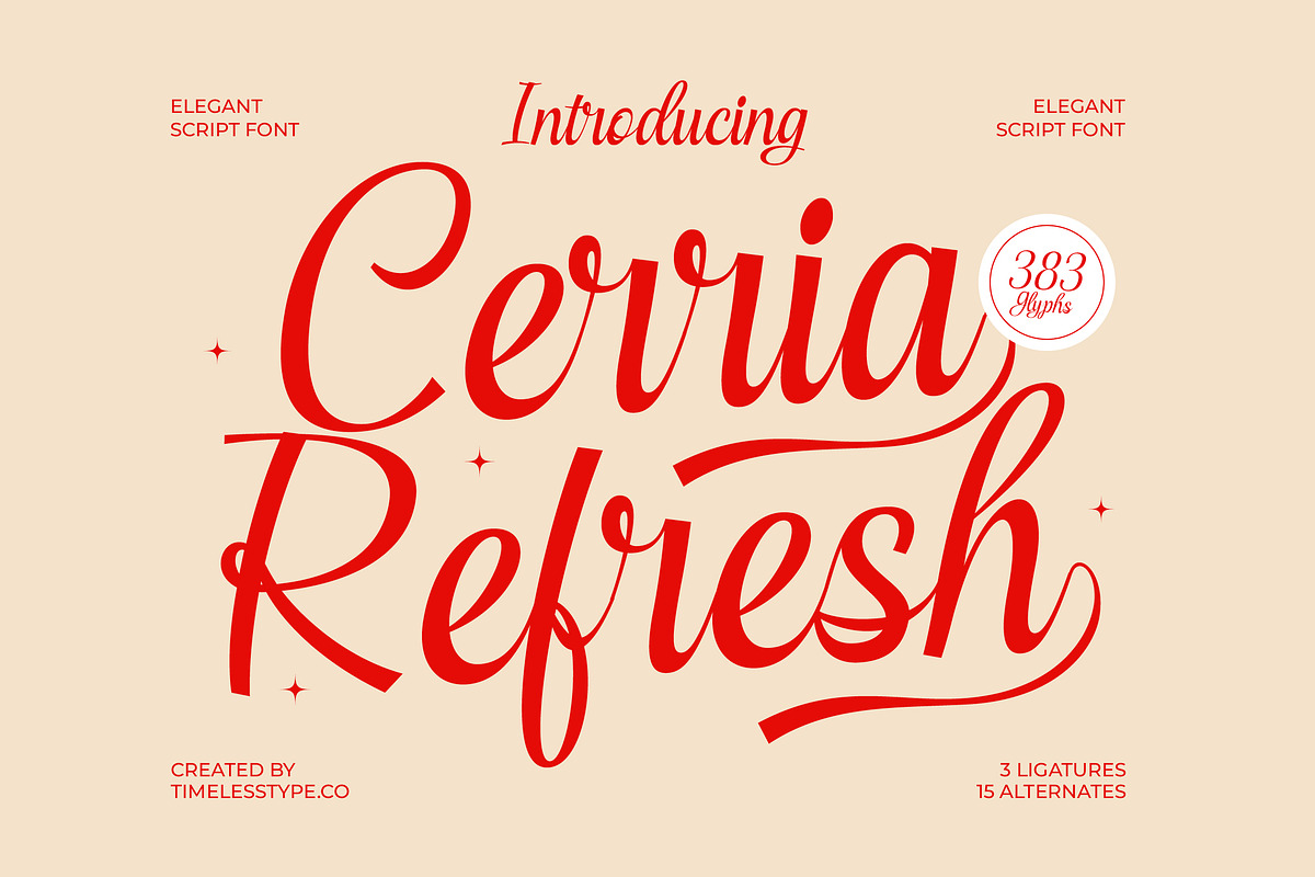 Cerria Refresh Elegant Script Font, a Script Font by timelesstype.co (Photo 1 of 20)