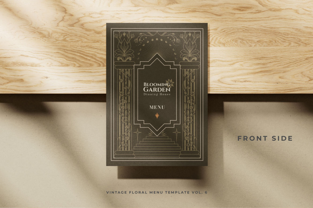 Vintage Floral Menu Vol.6, a Brochure Template by Bewalrus Studio (Photo 5 of 5)
