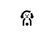 Cute puppy minimal logo, a Branding & Logo Template by Vectorium Studio (Thumbnail 1 of 2)